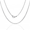Cadena forzada larga plata 60cm