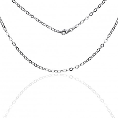 Cadena plata fantasía 42cm