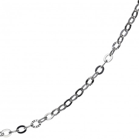 Cadena plata fantasía 42cm