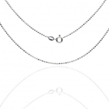 Cadena plata bolitas 40cm