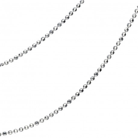 Cadena plata bolitas 40cm