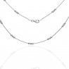Cadena plata forzada con bolitas 50cm