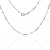 Cadena plata bolitas combinadas 50cm