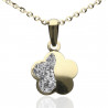 Colgante Flor circonitas Oro 18K 
