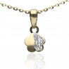 Colgante Flor mini circonitas Oro 18K 