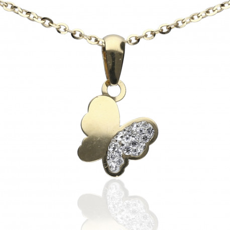 Colgante Mariposa circonitas Oro 18K 