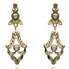 Pendientes cubanas Oro 18K circonitas