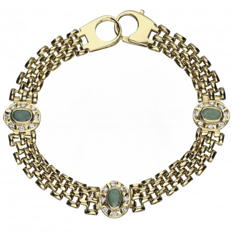 Pulsera ¨Panter¨Oro 18K esmeralda