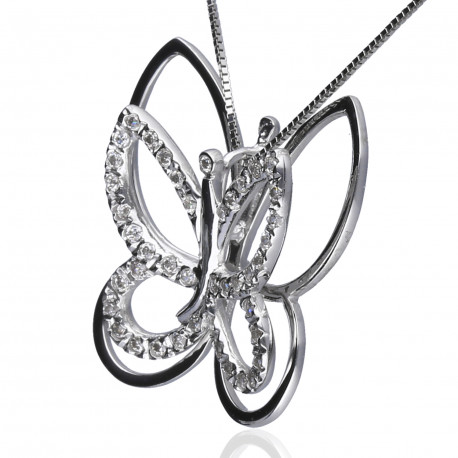 Colgante ¨Butterfly¨ Oro 18k circonitas