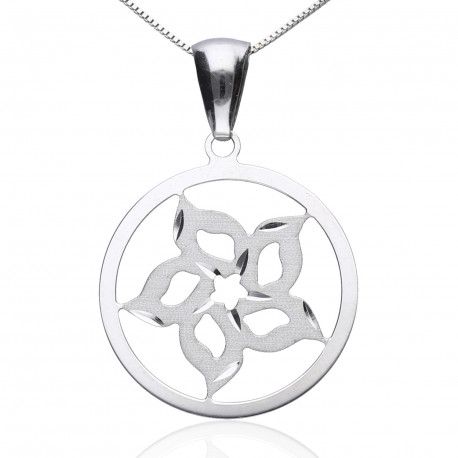 Colgante ¨Fiori¨ Oro 18k circonitas