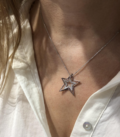 Colgante ¨Star¨ Oro 18k circonitas