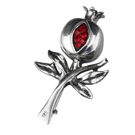 Broche granada 36mm plata 1ª Ley