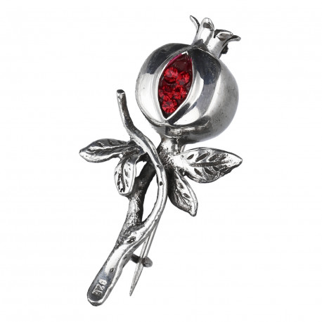 Broche granada 40mm plata 1ª Ley