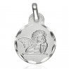 Medalla plata Angel de la Guarda 17mm