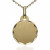 Medalla lisa cerco tallado Oro 18K 13mm