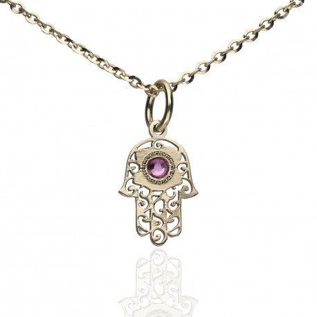 Colgante Mano Fátima mini Oro 18K 