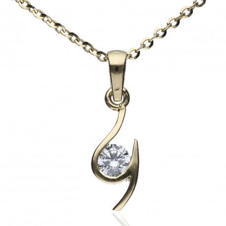 Colgante Oro 18K circonita