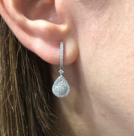 Pendientes ¨Arianna¨oro 18k y diamantes 