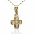 Cruz cuadrada Oro 18K Circonitas
