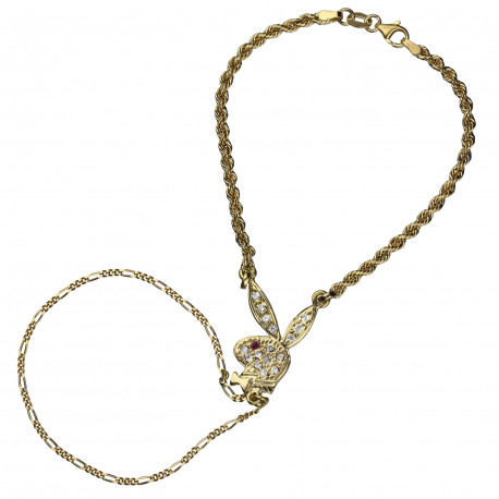 Pulsera dedo ¨PlayBoy¨Oro 18K 