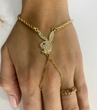 Pulsera dedo ¨PlayBoy¨Oro 18K 