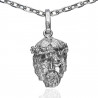 Colgante rostro Cristo plata 1ª Ley