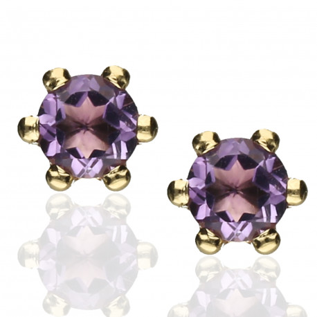 Pendientes Oro 18K amatista