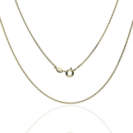 Cadena forzada plata chapada 40cm