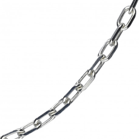 Cadena forzada ovalada plata 50cm