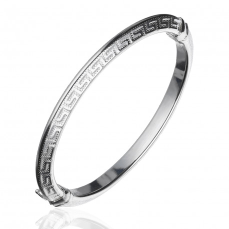 Pulsera rigida greca plata 1ªLey