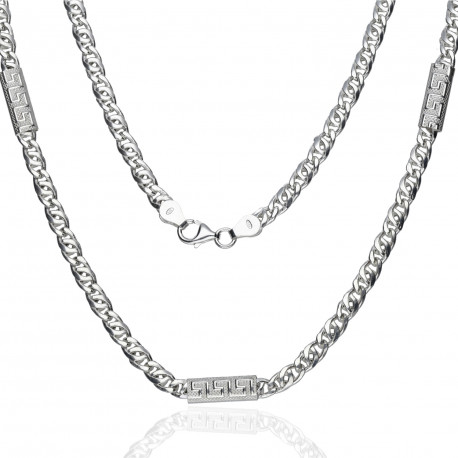 Cadena plata greca romana 6mm