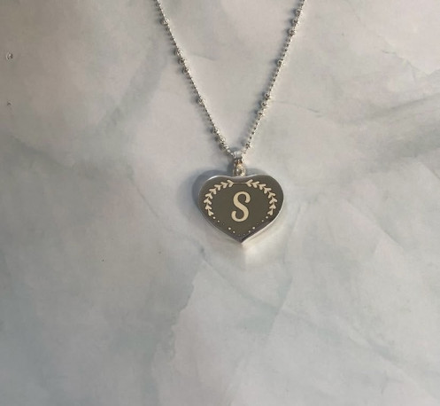 Guardacenizas Corazón plata de Ley