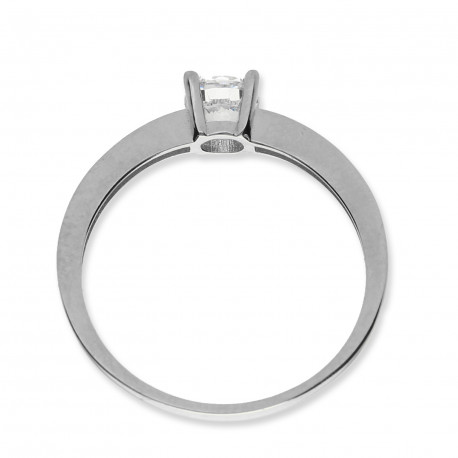 Anillo ¨Stephanie¨ Oro blanco 18K circonitas