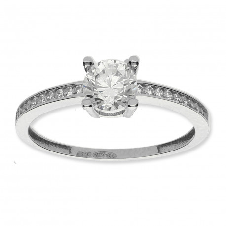 Anillo ¨Phanie¨ Oro blanco 18K circonitas