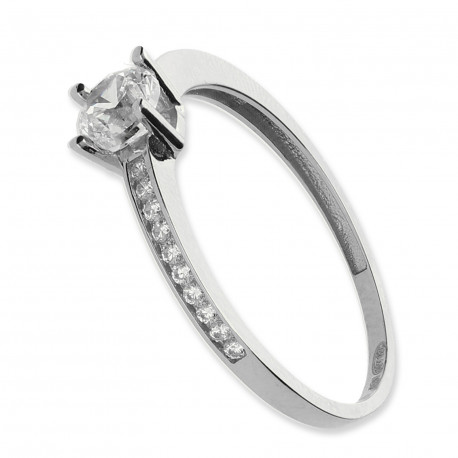 Anillo ¨Phanie¨ Oro blanco 18K circonitas