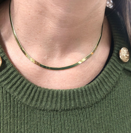 Gargantilla ¨Slim¨ plata chapada
