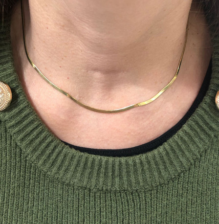 Gargantilla ¨Slim¨ plata chapada 2mm