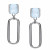 Pendientes plata eslabón piedra aguamarina