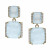 Pendientes plata chapada piedra aguamarina