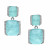 Pendientes plata piedra aguamarina