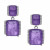 Pendientes plata piedra amatista