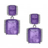 Pendientes plata piedra amatista