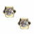 Pendientes plata chapada garra 4mm circonitas