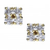 Pendientes plata chapada garra 6mm circonitas