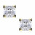 Pendientes plata chapada circonita cuadrada 6mm