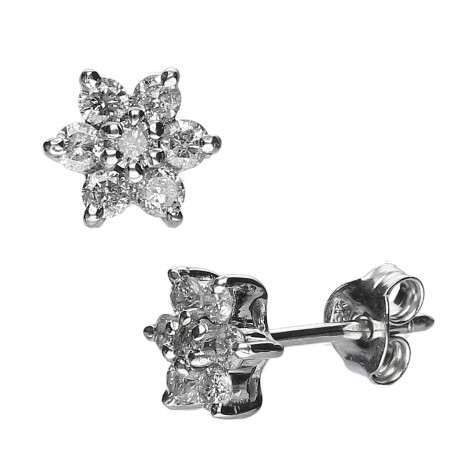 Pendientes ¨Asia¨oro 18k y diamantes 