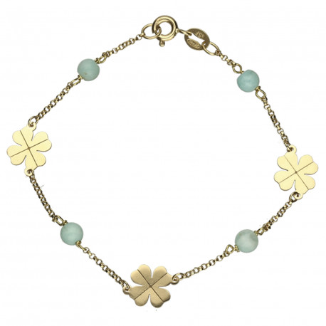 Pulsera ¨Trebol¨ Oro 18K