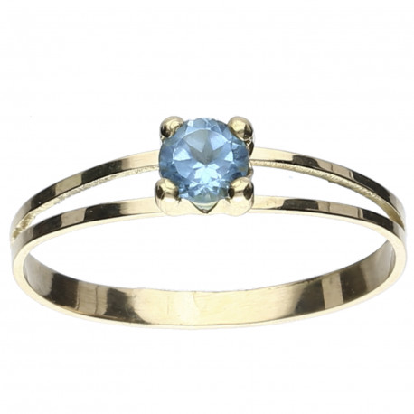 Juego comunión Oro 18K piedra azul