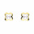 Pendientes oro 18K flor calada con perla
