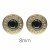 Pendientes redondos oro 18K greca negro 8mm